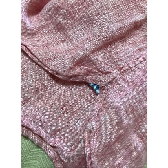 Cremieux Men’s Pink Linen Shirt XL - Picture 8 of 9